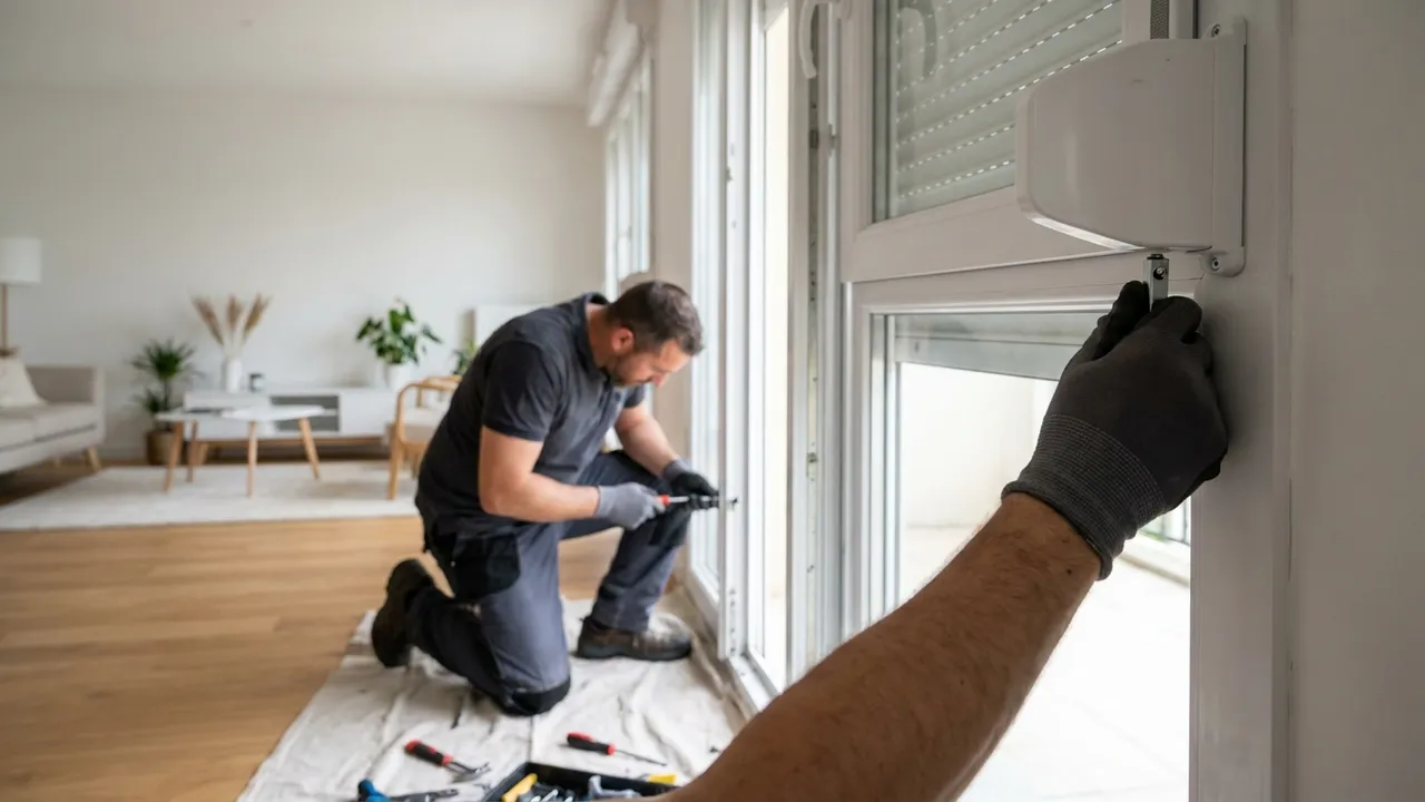 Pose d'un verrou de volet battant sur une fenêtre de pavillon à Villemomble
